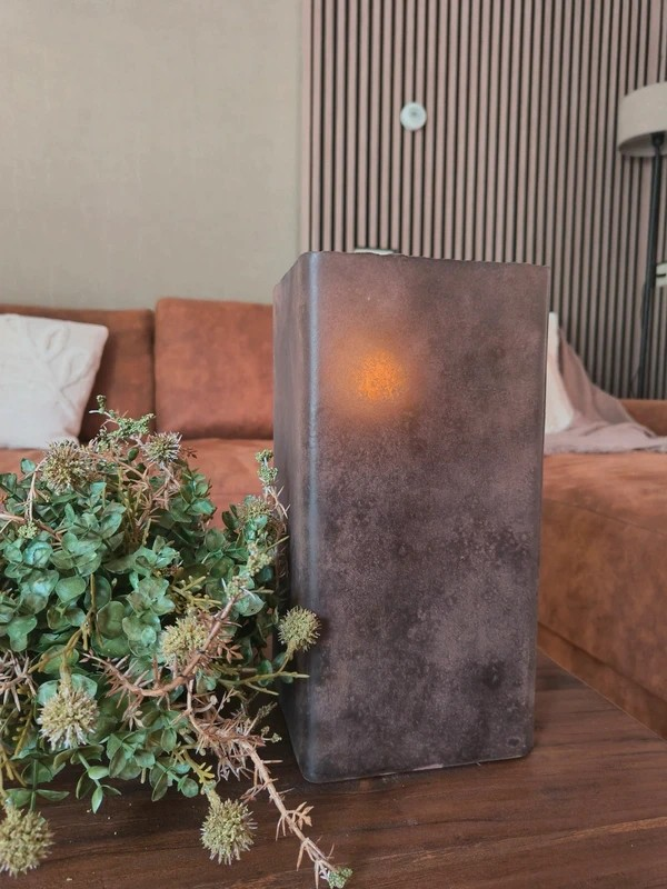 Windlicht roest vierkant