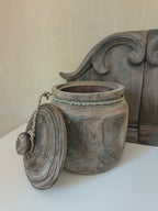 Houten pot met deksel