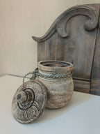 Houten pot met deksel