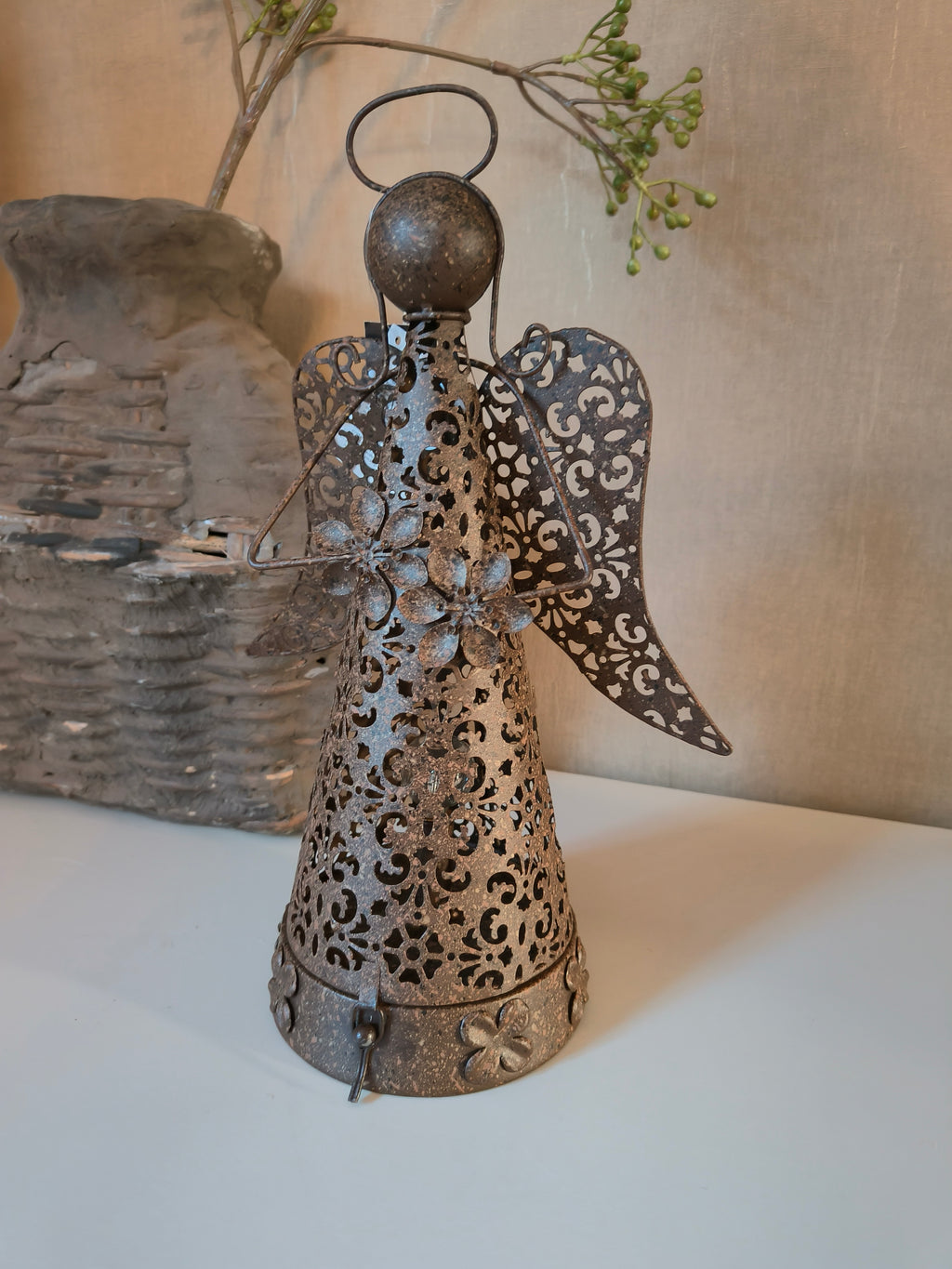 Metalen engel - lamp