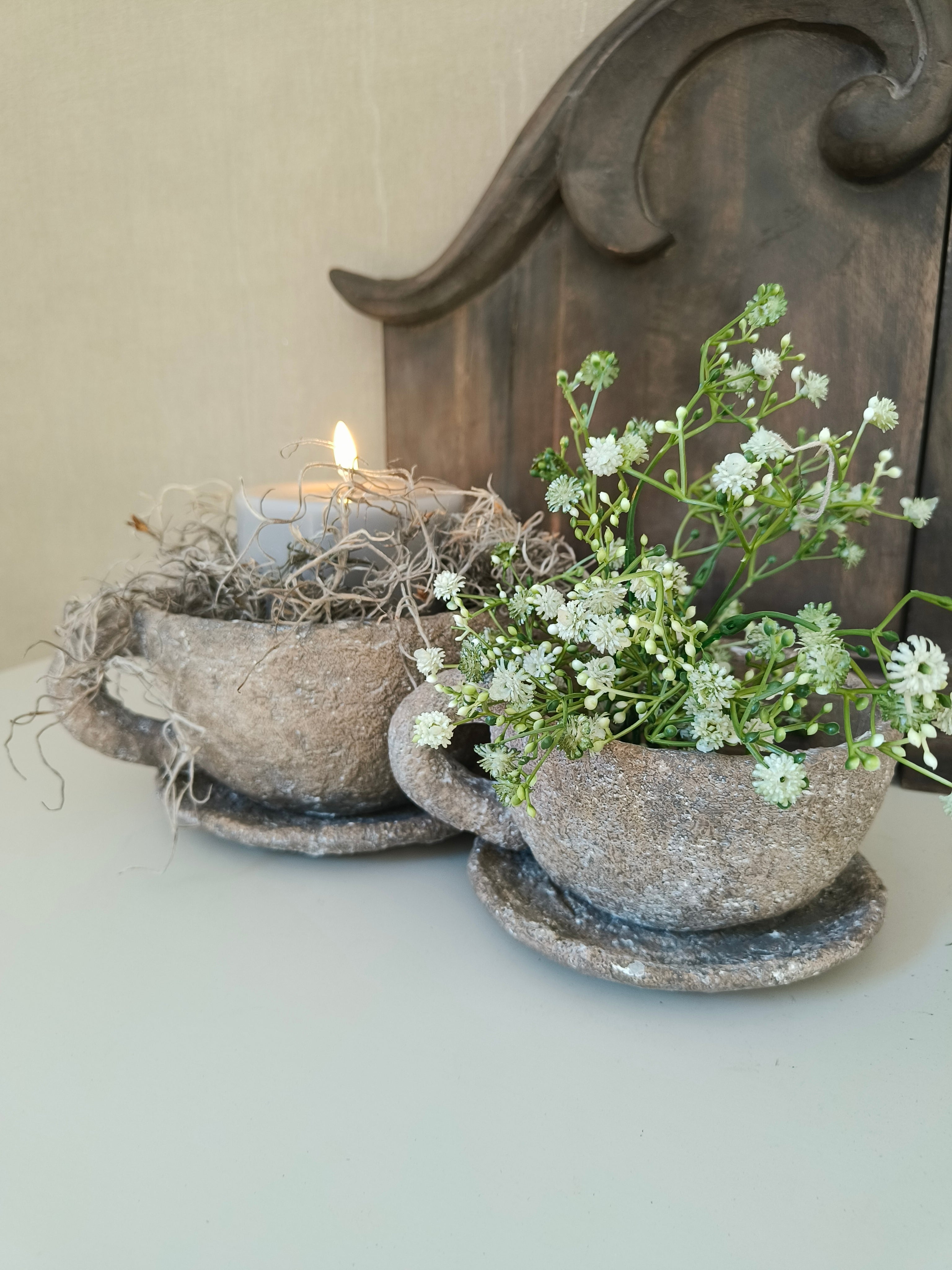 Kop en schotel Grey