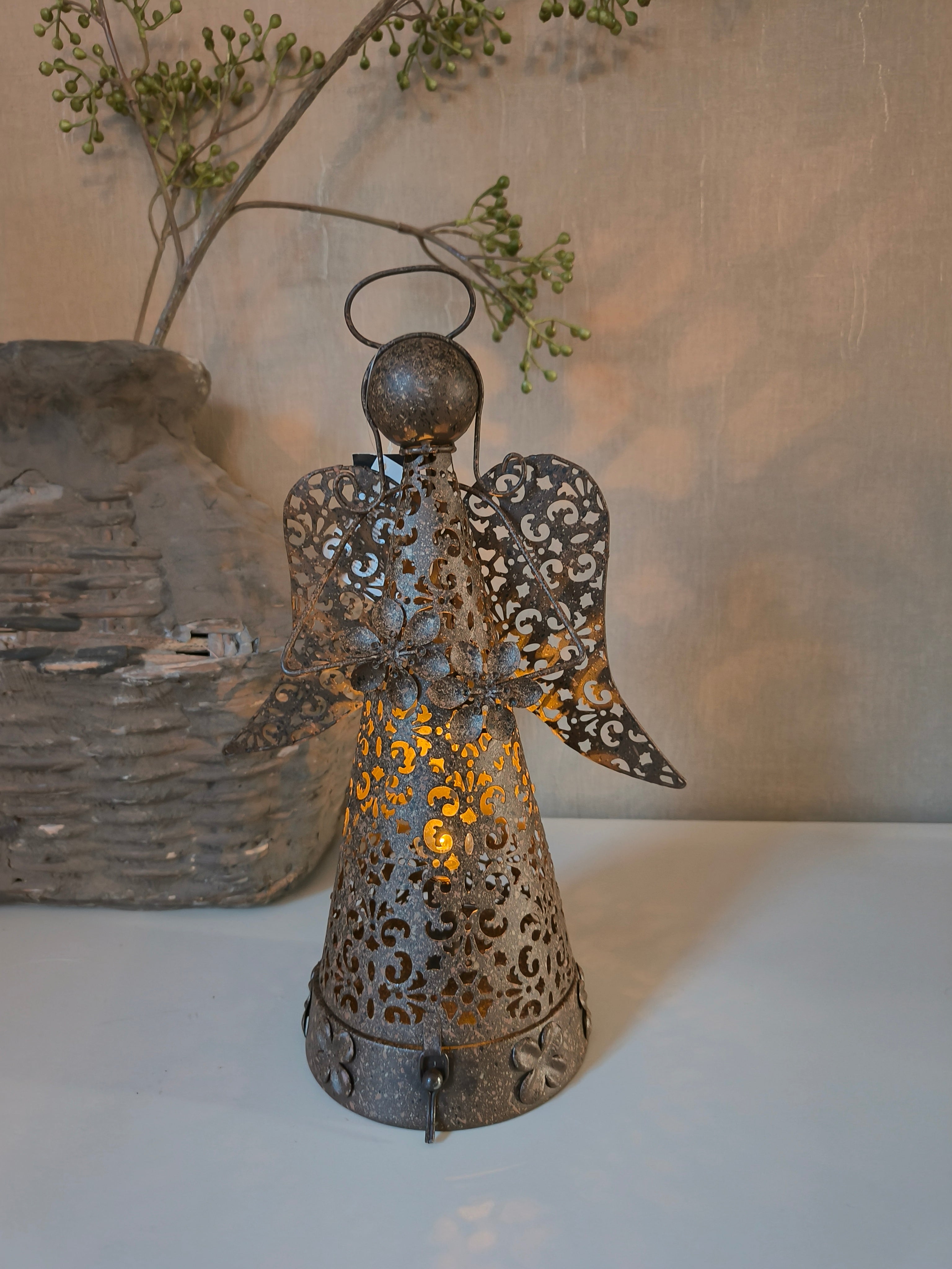 Metalen engel - lamp