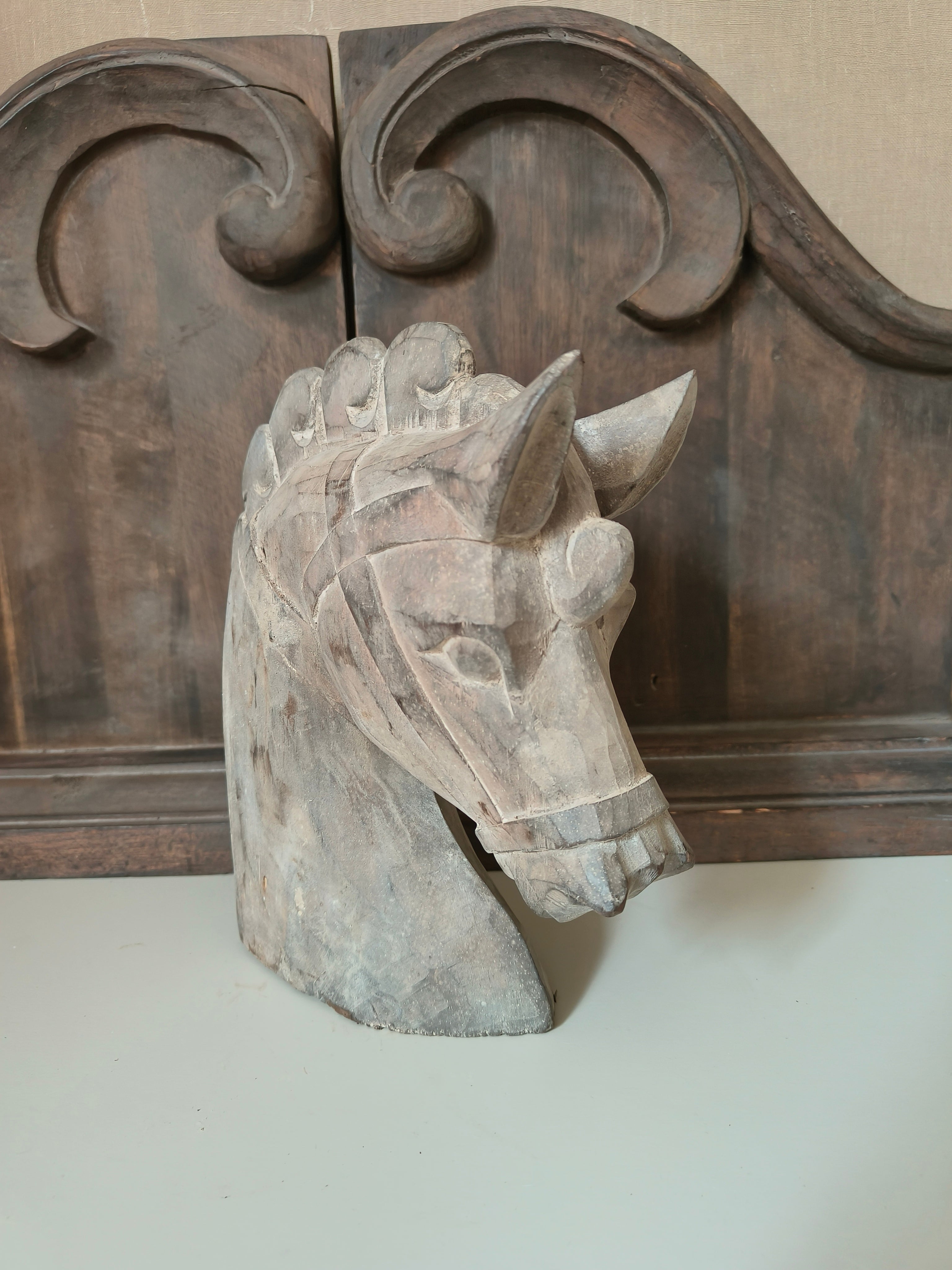 Houten paardenhoofd