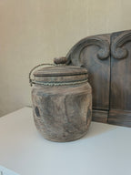 Houten pot met deksel