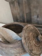 Houten pot met deksel