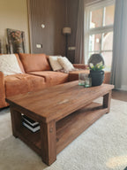 Houten salontafel met onderblad