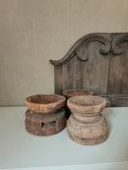 Unieke houten kaarsenstandaard Pully