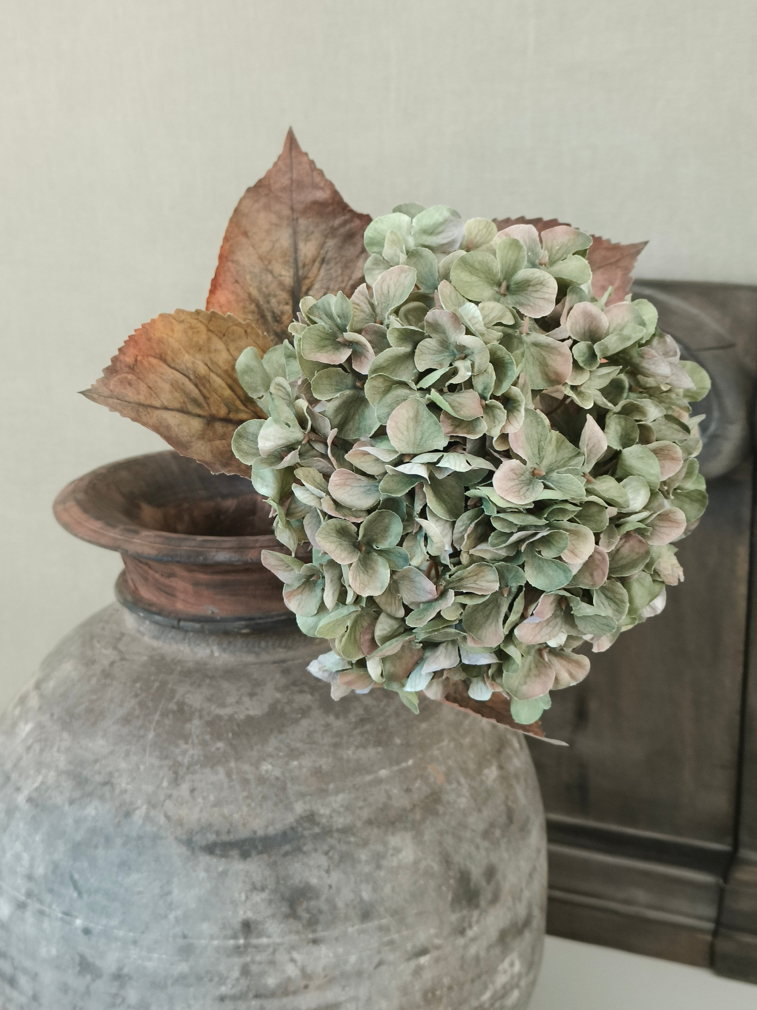 Kunst Hortensia groen