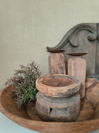 Unieke houten kaarsenstandaard Pully