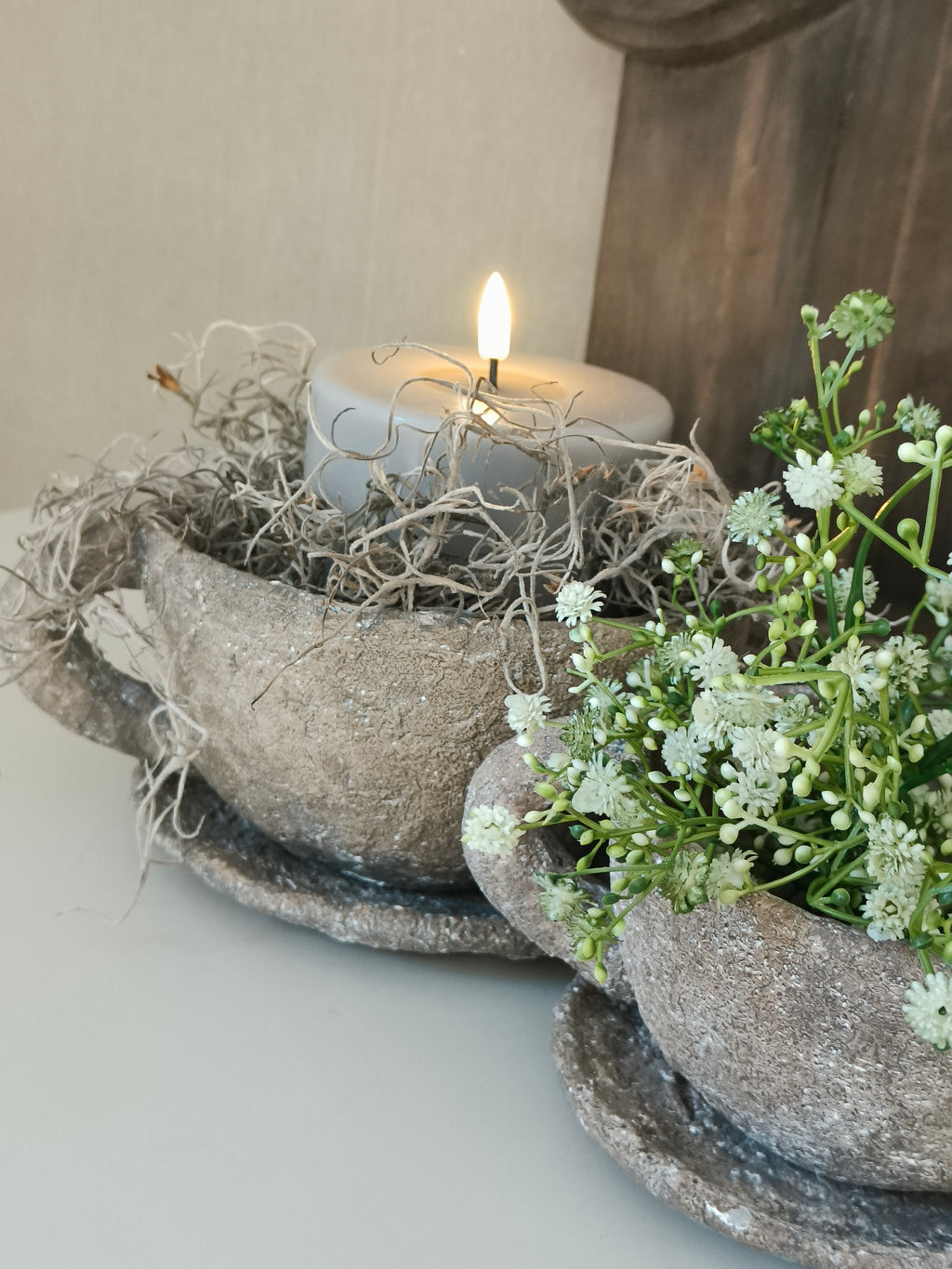Kop en schotel Grey