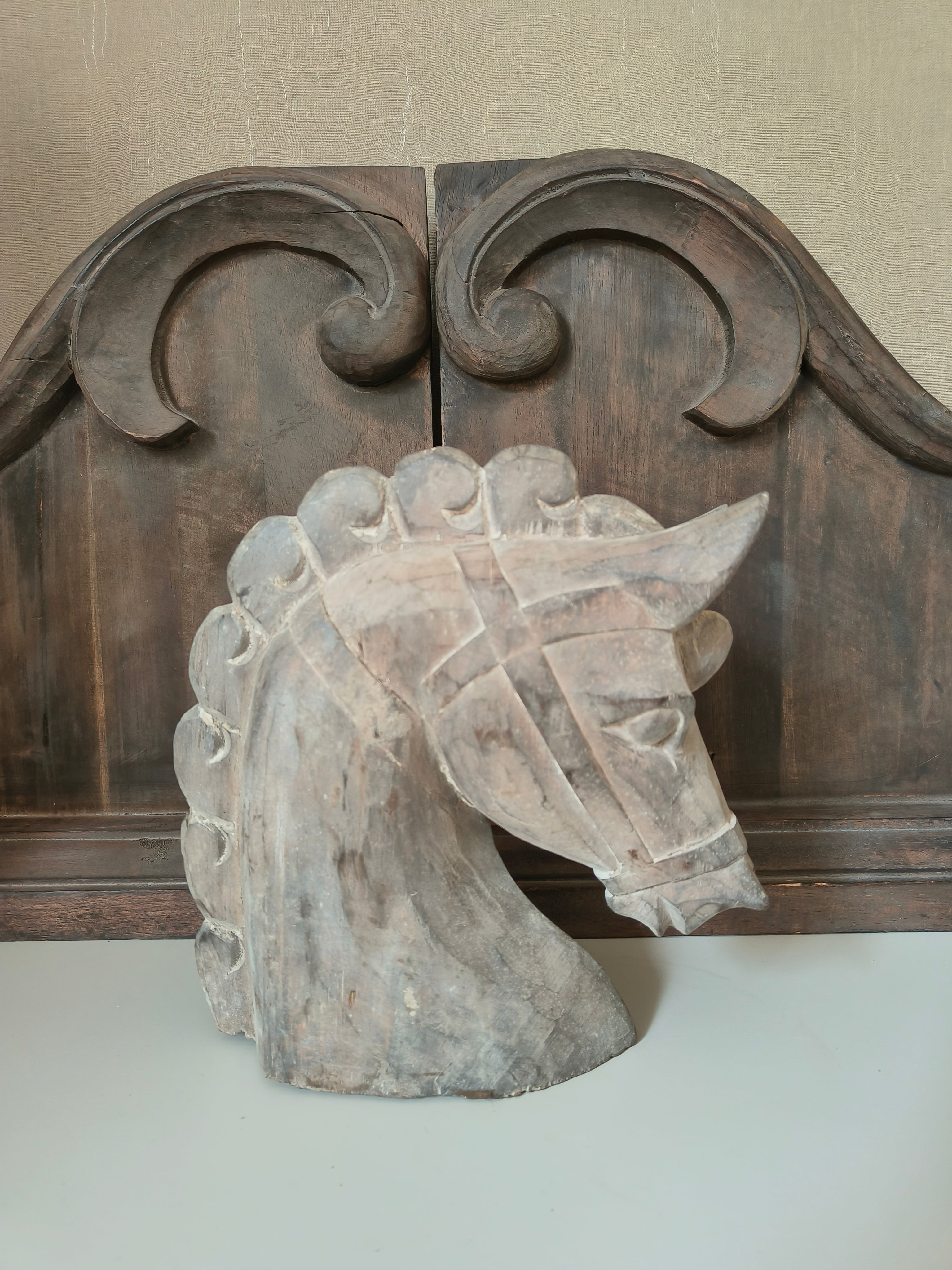 Houten paardenhoofd